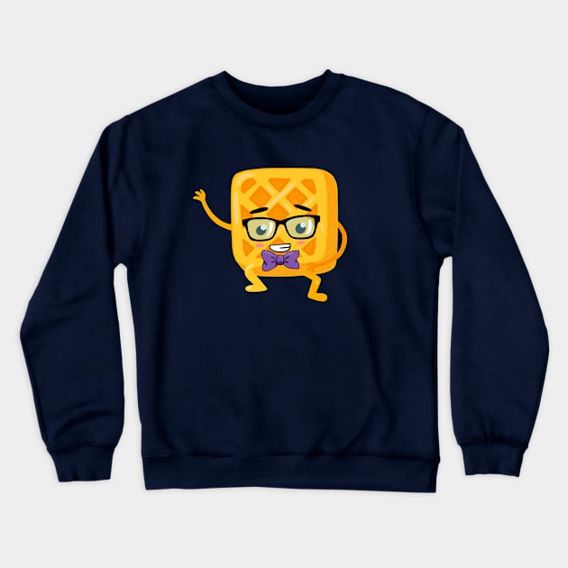 Geeky Waffle the Waffle Crewneck Sweatshirt by The Geeky Waffle